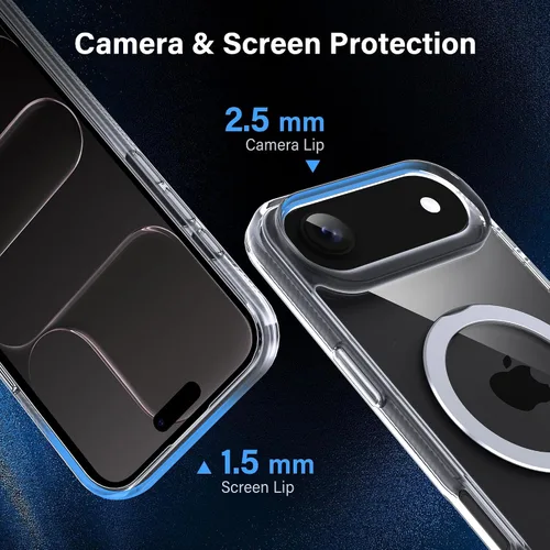 Miniatura 5 de Funda magnética para iPhone Air – [Soporte invisible integrado] [Compatible con MagSafe] [Protección contra caídas de grado militar] Cubierta