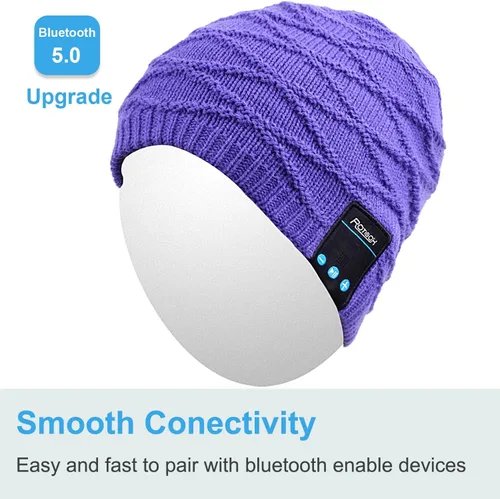 Miniatura 70 de Rotibox - Gorro inalámbrico con Bluetooth para deportes al aire libre, regalo de Navidad.