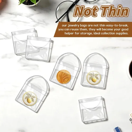 Miniatura 6 de Vmiapxo Paquete de 100 fundas para monedas de un solo bolsillo, soportes protectores de monedas de plástico transparente de 2 x 2 pulgadas