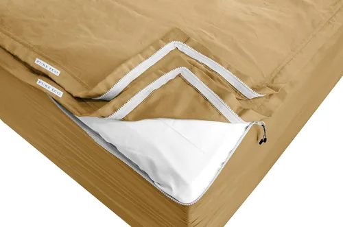 Miniatura 11 de Pure Eco Sábana bajera ajustable Easy Zipper, incluye 1 base de sábana bajera y 2 sábanas con cremallera, de 15 pulgadas, tamaño individual, sábana