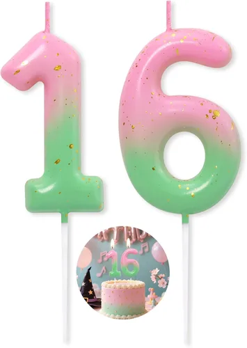 Miniatura 69 de Velas número 2 arcoíris con número 3D de feliz cumpleaños para decoración de fiesta de pastel de cumpleaños, suministros de celebración