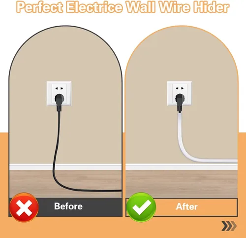 Miniatura 7 de Cubierta de cable de pared autoadhesiva de 39 pulgadas para paredes, cubierta de cable flexible para una fácil gestión de cables, 0.59 pulgadas