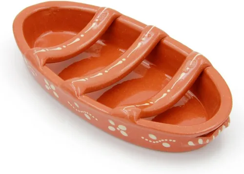 Miniatura 4 de Tostador tradicional de salchicha de terracota de arcilla portuguesa (N. 3 Grande)