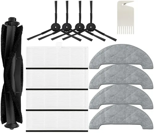 Repuesto compatible con Honiture Q6 Pro Robot Aspirador Piezas de Repuesto Accesorios Cepillo Principal Cepillo Lateral Filtro Hepa Trapeador Bolsa