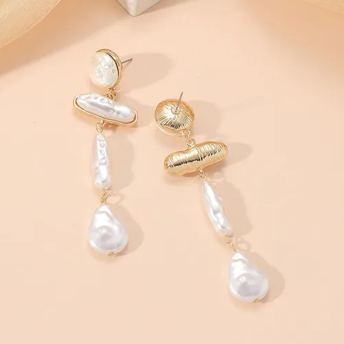 Miniatura 6 de Aretes de perlas para mujer, aretes colgantes de perlas para adolescentes y niñas, aretes de perlas, elegantes aretes de perlas, aretes colgantes