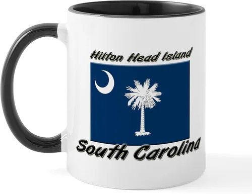 Miniatura 16 de CafePress Taza de café de cerámica de 11 oz (11.0 fl oz) de la bandera de Carolina del Sur Taza con la bandera de Carolina del Sur
