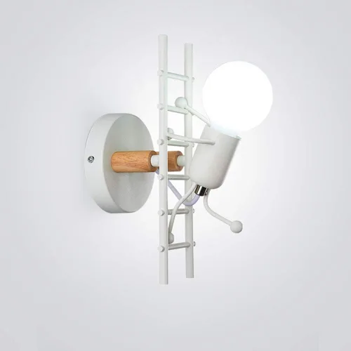 Miniatura 8 de Mengjay Humanoid - Lámpara de pared creativa para interiores, lámpara de pared moderna Art Deco Hierro E26 Base para dormitorio, habitación