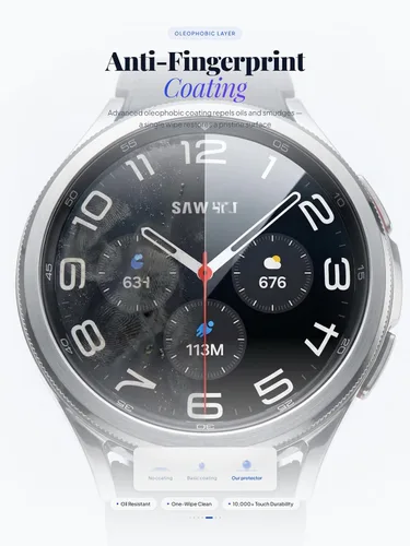 Miniatura 8 de iDaPro Paquete de 4 protectores de pantalla para Samsung Galaxy Watch 8/7/6/5/4 (1.732 pulgadas), 4 unidades, kit de protección de vidrio templado