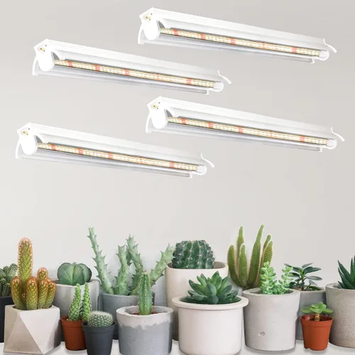 GYTF Luces LED T5, 204 bombillas de 5000 K, tiras de luz blanca de espectro completo para plantas de interior, estantes, plántulas de invernadero,
