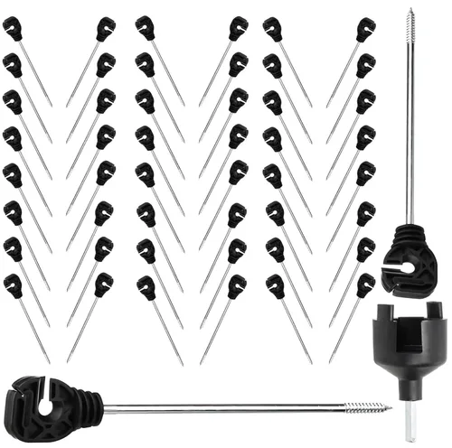 Miniatura 6 de Esgrima eléctrica Premium Stand Off/brazo largo Aislador multiusos para Polywire/Polytape/Cuerda/Alambre PK10