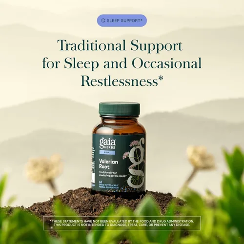 Miniatura 3 de Gaia Herbs Raíz de valeriana - Apoyo para la calma y la relajación para prepararse para el sueño* - con extracto de raíz de valeriana - 60