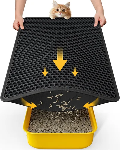 Miniatura 17 de Tapete sanitario para gatos, tapete pequeño que atrapa la orina, fácil de limpiar, caja sanitaria impermeable, a prueba de orina y antideslizante