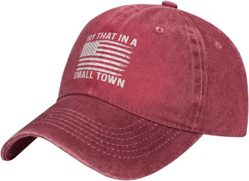 Miniatura 2 de Gorra de béisbol para mujer, diseño de pueblos pequeños, Rojo-15