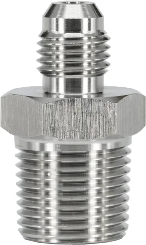 Miniatura 5 de 4AN AN4 macho acampanado a 1/8 NPT macho adaptador de unión conector de manguera de freno de acero inoxidable, adaptador de acoplamiento de freno