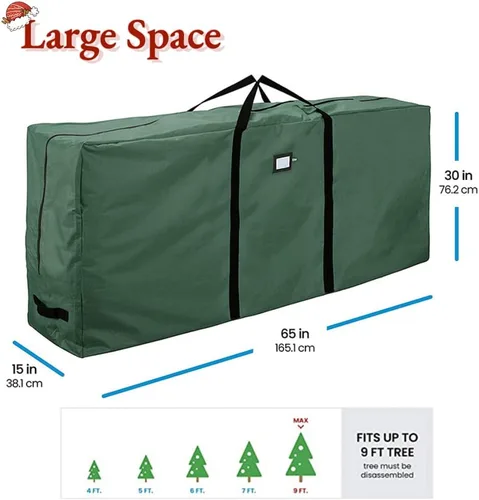 Miniatura 2 de Bolsa de almacenamiento para árbol de Navidad – Almacena un árbol de Navidad artificial de 9 pies. Material duradero resistente al agua