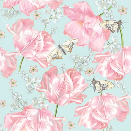 Miniatura 8 de Servilletas de papel de 20 unidades de 13 x 13 pulgadas, 3 capas, estampado de rosas de bebé, para arte, cena y fiesta, servilletas desechables