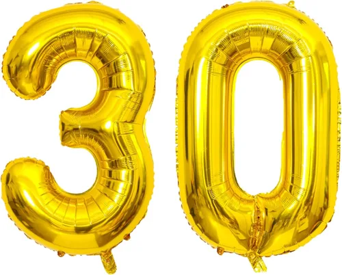 Miniatura 48 de SINBEE Globo dorado del número 10, papel de aluminio Mylar de 40 pulgadas, decoración de fiesta reutilizable para cumpleaños, aniversario, Oro
