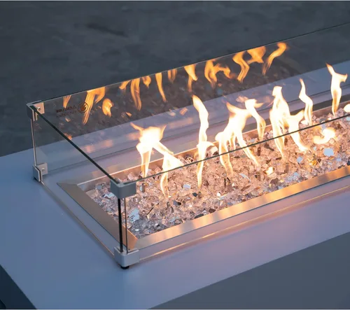 Miniatura 52 de Stanbroil - Vidrio de fuego de 10 libras – Cristal de fuego templado reflectante de 1/2 pulgada para chimenea de hoguera, azul Pacífico reflectante