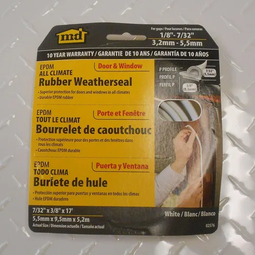 Miniatura 9 de Tiras de sello de goma para todo clima EPDM P Sección de goma - MD Building Products 02576