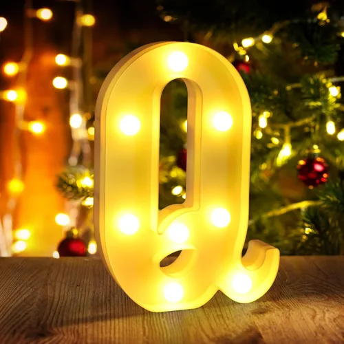 Miniatura 33 de Símbolo Ampersand LED Grande &, Letras de Marquesina Cartel 26 Letras del Alfabeto y 10 Números Luminosos para Decoración de Fiestas, Números