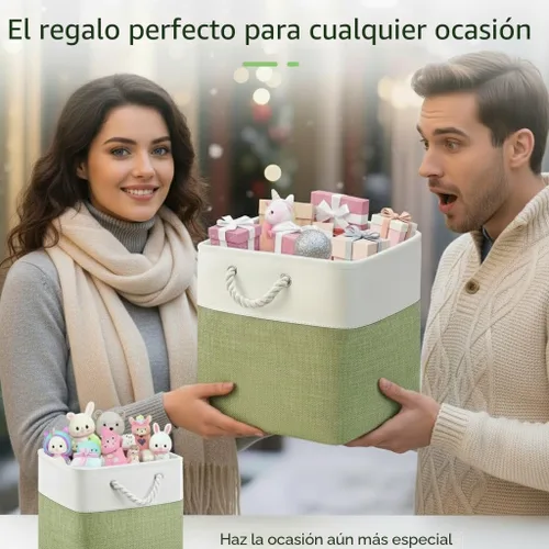 Miniatura 6 de Cubos de almacenamiento, cubos de almacenamiento plegables de tela, cubos de almacenamiento de 11 pulgadas con asas, cubos de almacenamiento Negro