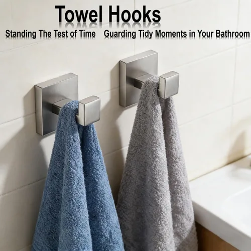 Miniatura 5 de Juego de Herrajes de Baño de 10 Piezas Níquel Cepillado Juego de Accesorios de Baño SUS304 Juego de Barras para Toallas Incluye 2 Barras