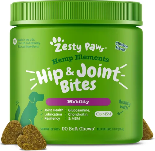 Miniatura 19 de Zesty Paws Bocaditos de Movilidad de Mejillón para Perros - Mejillón de Labios Verdes de Nueva Zelanda con Glucosamina Natural y Condroitina +