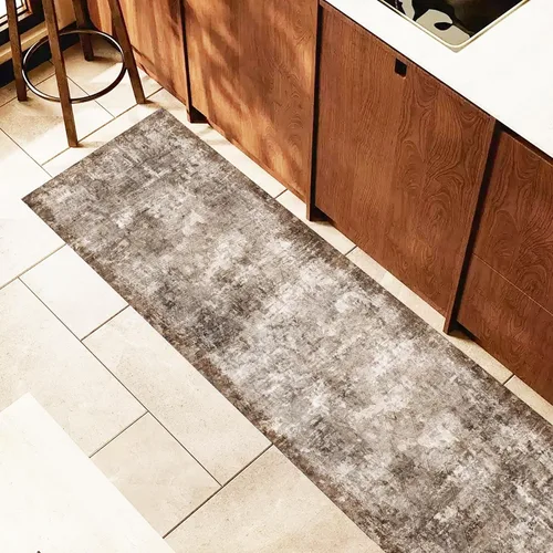 YARNSCAPE Alfombra lavable de 2 pies 6 pulgadas x 8 pies, alfombra de interior vintage suave de pelo bajo para sala, comedor o dormitorio, alfombra