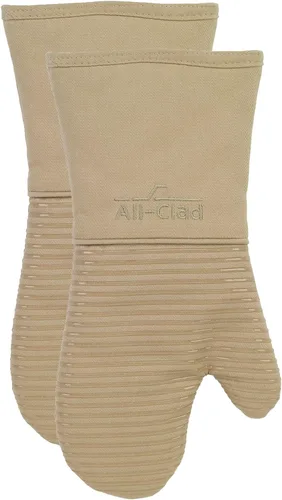 Miniatura 27 de All Clad Manopla de Horno de Silicona: Resistente al Calor hasta 500 Grados - 100% Algodón y Silicona, Manopla de Horno de 14"x7" para Cocina y Chili