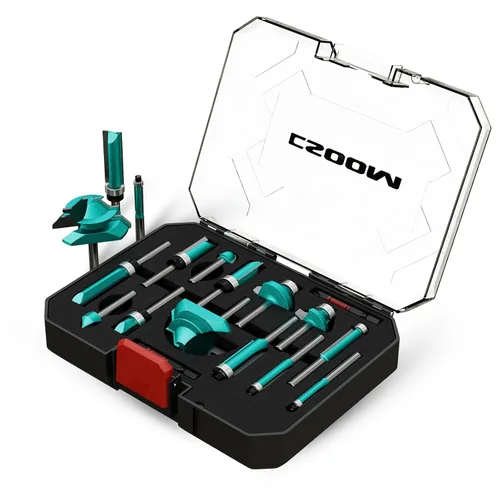 Miniatura 10 de CSOOM Juego de 30 brocas para fresadora, vástago de 1/2, con 2* cabezales de lote, brocas de madera profesionales, brocas de fresado de carburo