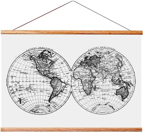 Miniatura 12 de Landmass Marco magnético para póster de 24" de ancho, marco colgante de madera para impresiones, fotos, imágenes, obras de arte y mapas para rayar