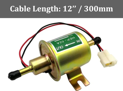 Miniatura 3 de HiQltyla Bomba de combustible eléctrica en línea universal de 24V de baja presión de servicio pesado para gas y diésel HEP-02A (3-8 PSI)