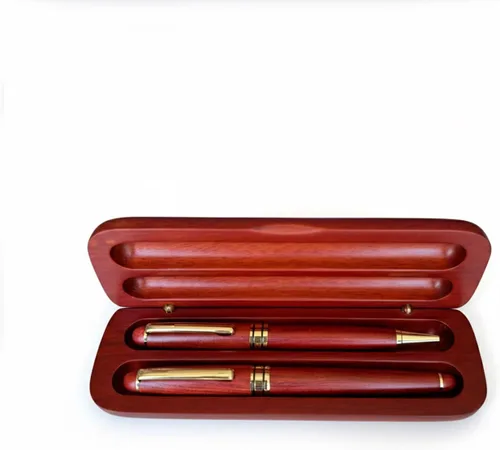 Miniatura 3 de Personalizado Afzelia Afzelia Africana Madera Pluma de Graduación Set para Médico RW-Doctor-GD