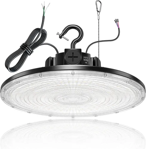 Miniatura 14 de Luz LED de alta bahía de 240W, AC100-277V 33,600LM 0-10V regulable (equivalente a 1200W HID/HPS) UL listado IP65 impermeable 5000K UFO LED luces