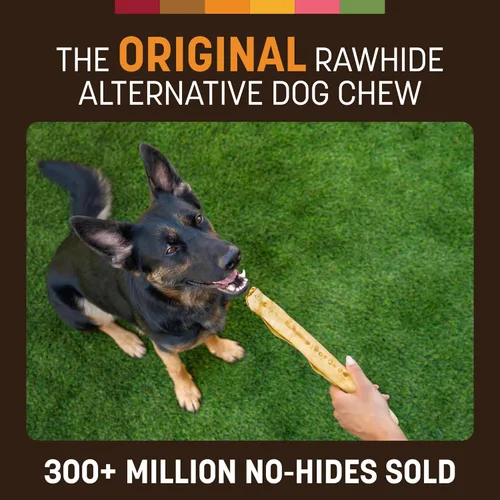 Miniatura 2 de Earth Animal No Hide Chews - Rollos masticables para perros grandes sin cuero crudo de larga duración, pollo - 2