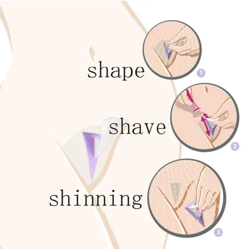 Miniatura 4 de Afeitadora de bikini para mujer, afeitadora privada dedicada, maquinilla de afeitar de pelo púbico y plantilla de afeitar de bikini, herramienta
