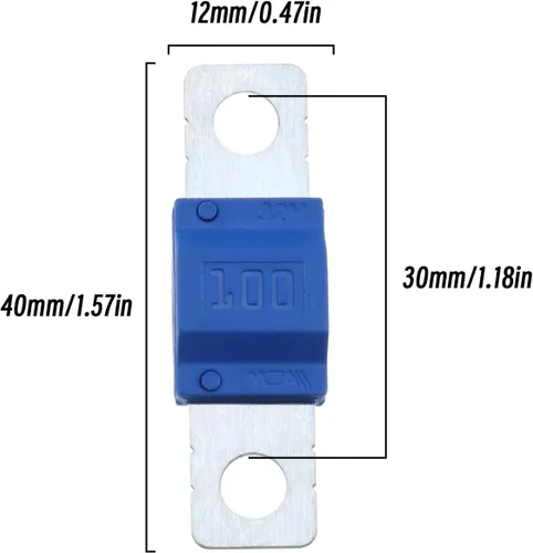 Miniatura 4 de Fusibles midi de 30/40/50/60/70/80/100Amp 32V Fusible de automóvil atornillado para sistema de energía marina, vehículos híbridos eléctricos