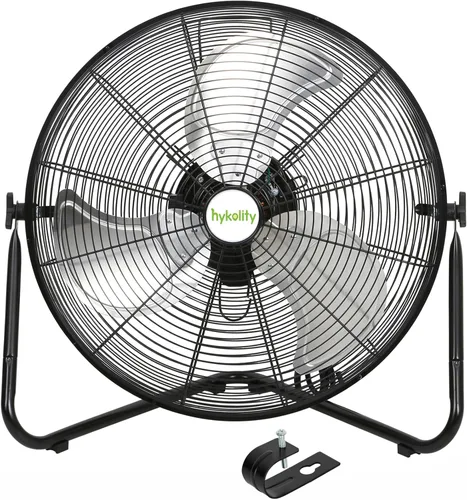 hykolity Ventilador de piso de alta velocidad de 20 pulgadas, ventilador de pared de metal resistente de 4600 CFM con 3 velocidades, ventilador de