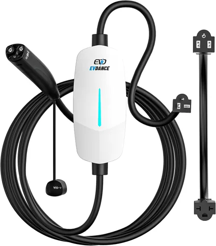 Miniatura 11 de EVDANCE Cargador EV Nivel 1 y 2, Cargador Portátil para Vehículo Eléctrico con Cable de 25 Pies, Estación de Carga EV para el Hogar para Autos Blanco