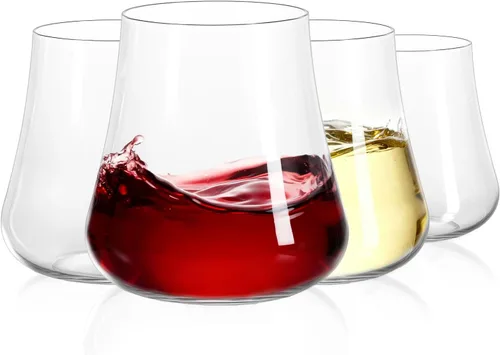 Miniatura 10 de Juego de 4 copas de vino grandes de cristal soplado a mano, copa de vino tinto de tallo alto para boda, aniversario, fiesta, regalo de Navidad