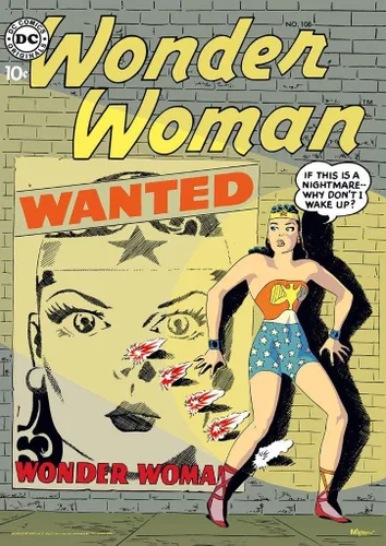 Miniatura 11 de MIGHTYPRINT DC Comics - Wonder Woman - Collage de cómics de la Liga de la Justicia - Arte de pared duradero de 17 x 24 pulgadas, no hecho de papel