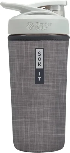 Miniatura 50 de Sok It BotlSok Botella Mezcladora de Proteínas con Funda Aislante de Neopreno (Floral Abstracto, Se Ajusta a Mezcladoras de 24oz)