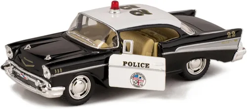 Miniatura 3 de KiNSMART 1957 Chevy Bel Air Coupé 1:40 Escala 5" Coche de juguete clásico de metal fundido a presión (Rescate de Bomberos)