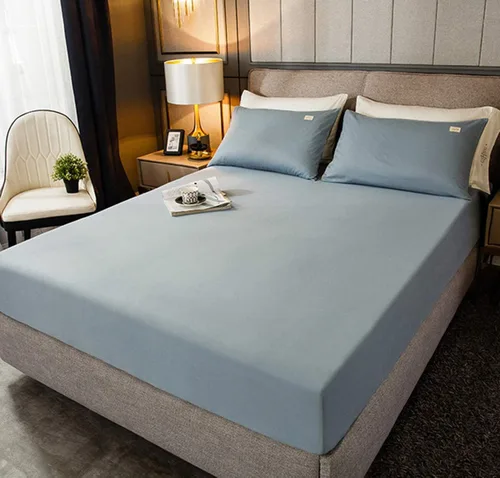 Miniatura 9 de Sábana bajera ajustable elástica de 100 % algodón, con bolsillo extra profundo, sábana bajera ajustable para cama individual