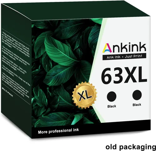 Miniatura 9 de Ankink 63XL - Cartuchos de tinta de repuesto para HP 63 XL (negro, paquete de 2 unidades) funciona con HP63 3830 4650 4652 4655 5200 5252 5255 5258