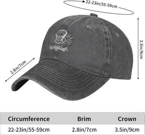 Miniatura 8 de Cowboy Hat Trendy Hats for Man and Women Djustable Four Season Outdoor Baseball Cap of Hell Skull with Angel Deep Heather