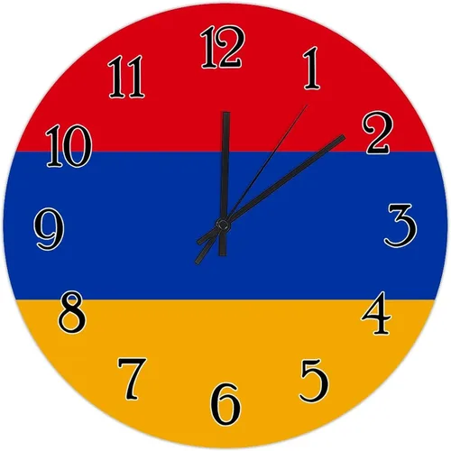 Miniatura 26 de Reloj de pared de madera con bandera de Chile, reloj de pared de cuarzo de calidad, funciona con pilas, silencioso de 12 pulgadas, reloj de pared