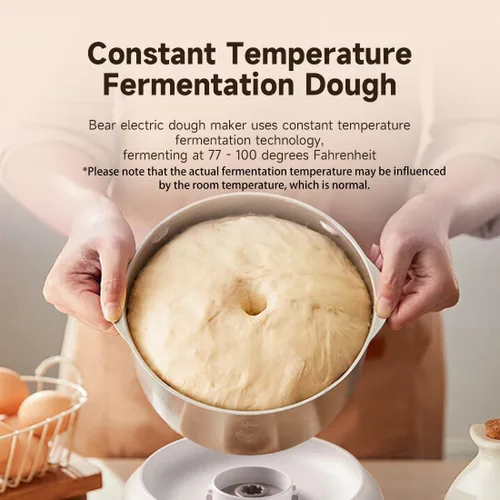 Miniatura 4 de Bear - Máquina de masa eléctrica de 3.7 cuartos de galón con función de fermentación, fabricada con acero inoxidable 304 para pizza y masa de pan