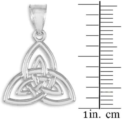 Miniatura 2 de Colgante triquetra de plata de ley 925 con nudo celta, Plata esterlina, No es una piedra preciosa