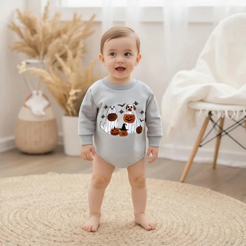 Miniatura 60 de Kuriozud Mameluco de burbujas para bebé recién nacido, manga larga, suéter de gran tamaño, ropa de otoño e invierno